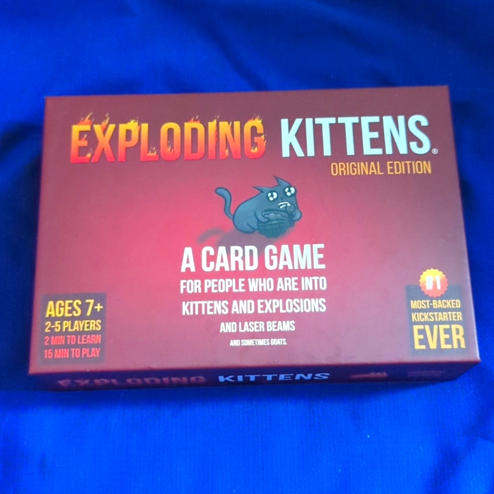 Exploding Kittens Original Edition With Streaking Kittens Expansion Pack